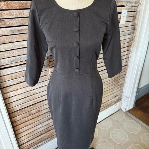 Custom Pinup Grey Dress w Cape by HMC - Picture 3 of 8